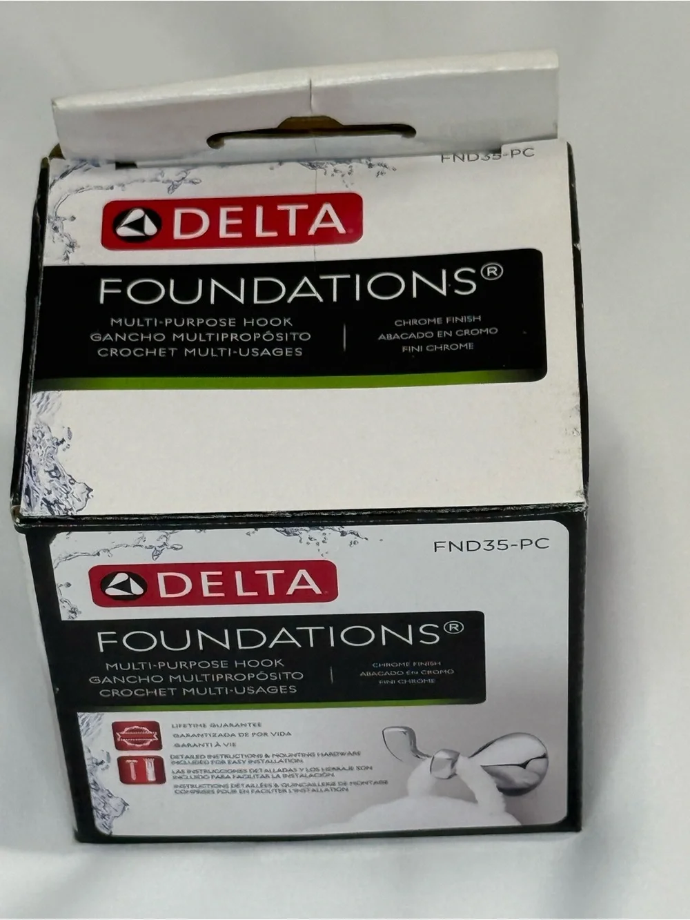 Delta Foundations Multi-Purpose Hook in Chrome Finish